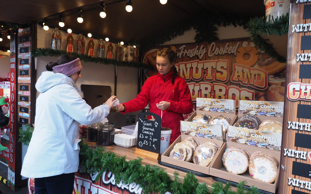 Christmas Market Stalls at Two Rivers
